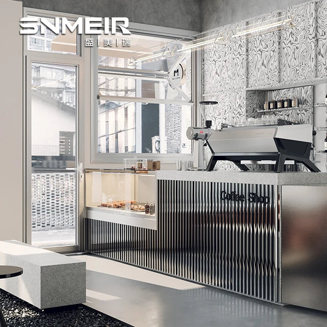 Modern Design Stainless Steel Fluted Mirror Wall Decoration Exterior Interior Rose Gold Black Brushed Panel Waterproof for Hall