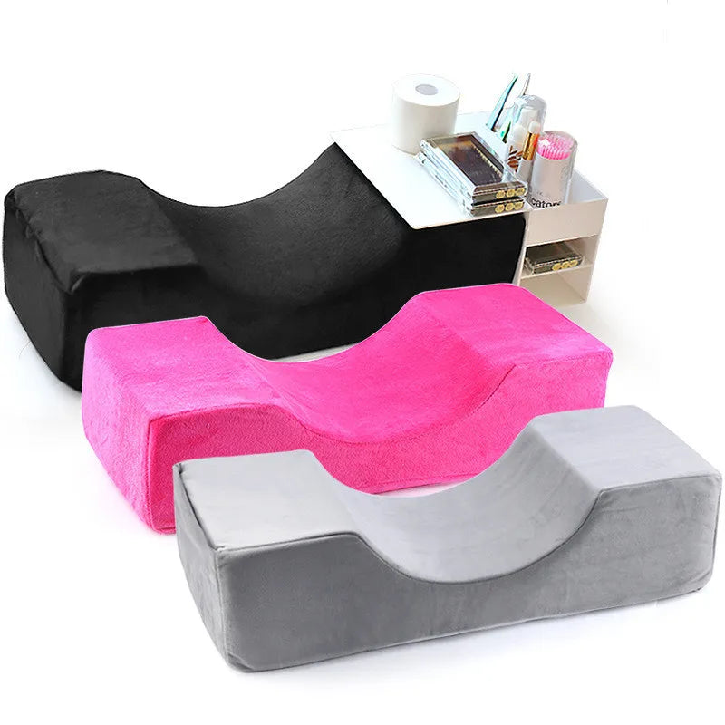 XIUSUZAKI Lash Pillow Neck Supporth Soft Pillows Grafting Eyelashes Memory Foam Eyelash Extension Pillow With Pocket
