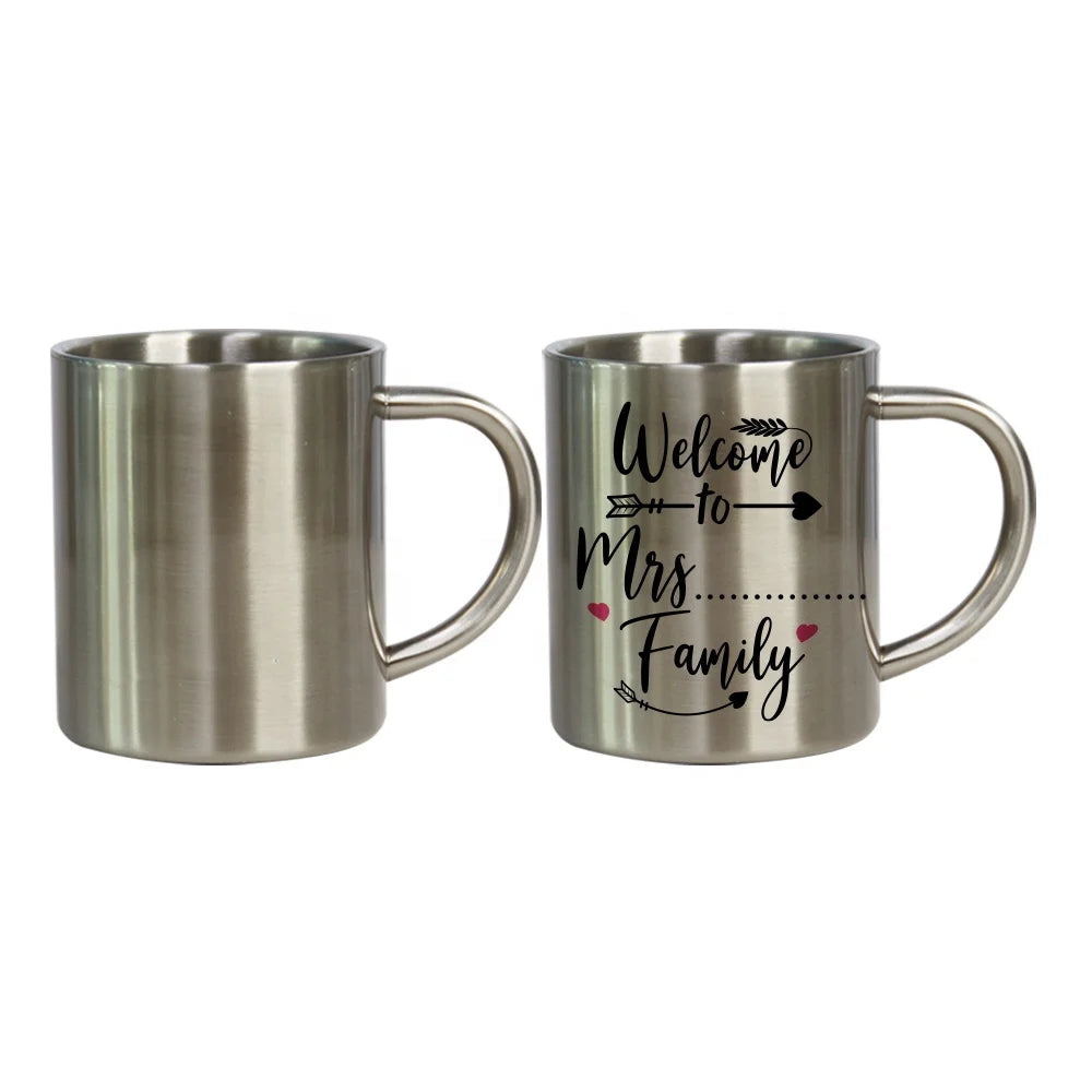 Prosub 8oz Cups to Sublimate Coffee Mugs with Handle Stainless Double Wall Camping Sublimation Blanks Tumbler