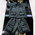 YSJY Manufacturer Custom Winter 2 Piece Windbreak Shorts Set Jogging Suit Short Streetwear Tracksuit for Men