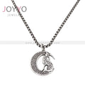 Viking Norse Animal Amulet Jewelry Crescent Moon Celtic Wolf Pendant Necklace