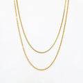 Joolim Jewelry 18K Gold Plated Double-layer Snake Chain Necklace Stainless Steel Fashion Jewelry Wholesale
