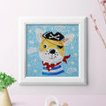 Cartoon Dog Diamond Painting for Kids Children Painting by Number Kits Home Decor Gifts for Birthday DIY Painting Frame