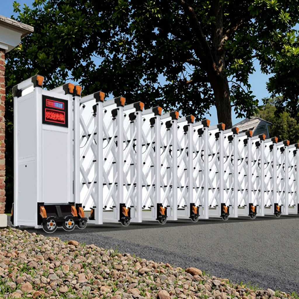 Factory School Main Gate Driveway Design Automatic Retractable Folding Collapsible Gate Security Retractable Main Gate