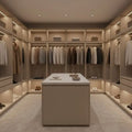 High Quality Spacious Walk-in Wardrobe Elegant Design Custom Size for Home Bedroom Project MegaBDM