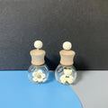 Air Freshener 8ml Square Clear Hot Sell Car Perfume Glass Bottle Vent Clip With Wooden Lid in Bulk Can Be Custom