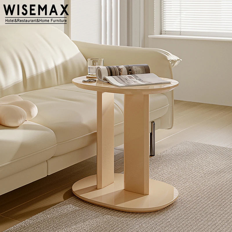 WISEMAX FURNITURE Factory Wholesale Living Room Plywood Sofa Side Table Modern Candy Color Wood Coffee Table for Home Hotel
