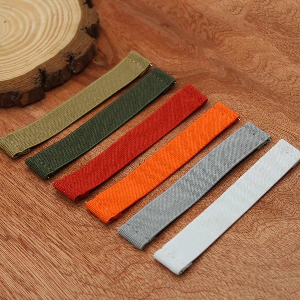 20MM 22MM Woven Nylon Watch Band Elastic Solo Loop Band for MoonWatch Watch Strap With Quick Release