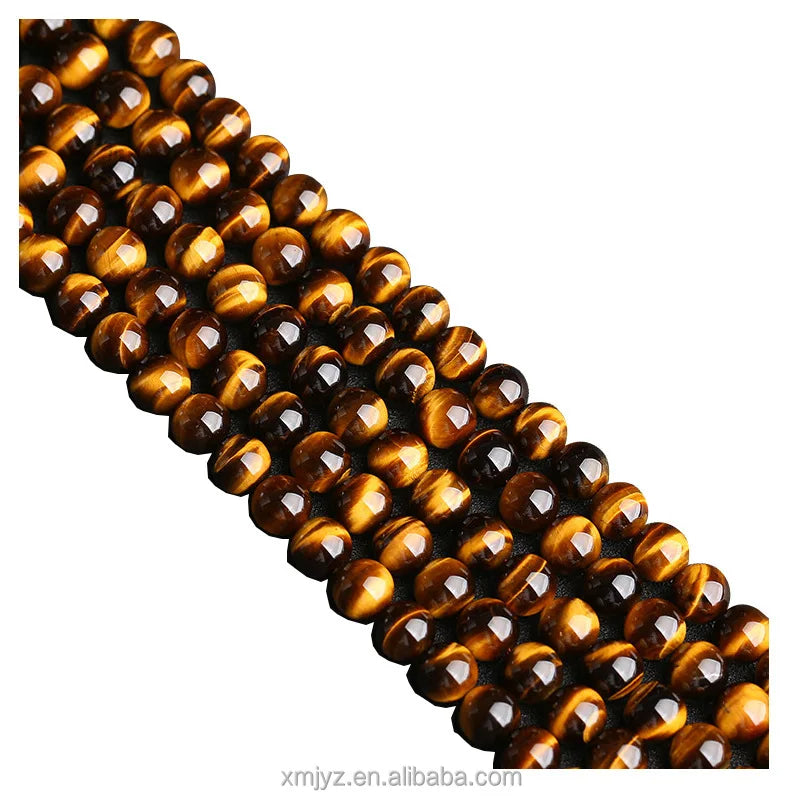 Certified Chengshi Tiger Eye Stone Loose Beads Jewelry Accessories Diy Handmade Beads Natural 7A Tiger Eye Round Beads