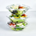 Recyclable Round Salald to Go Box PET 8oz Leak-proof Takeaway Food Packaging Container Plastic Clear Salad Bowls with Lid
