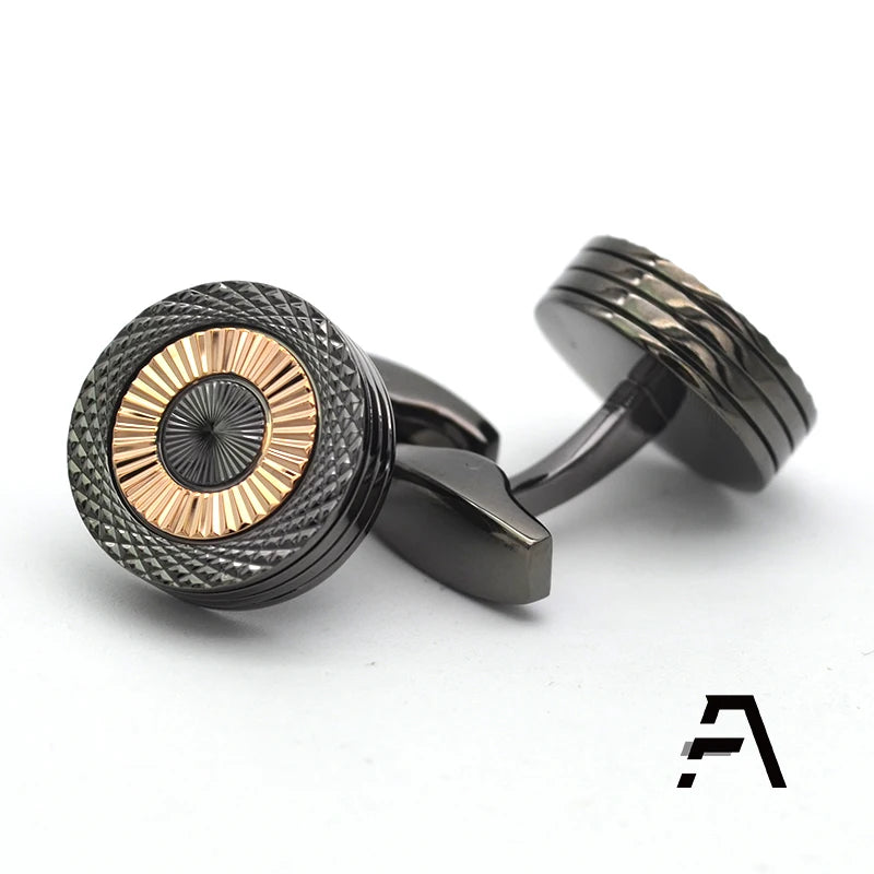 Double Plating Brass Cufflinks for Men for Engagement Business Wedding Anniversary Party or Gift