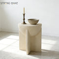 FRP Wabi Sabi Luxury Modern Fiber Glass End Table Sofa Side Tea Fiberglass Table Round Plastic Coffee Table for Living Room