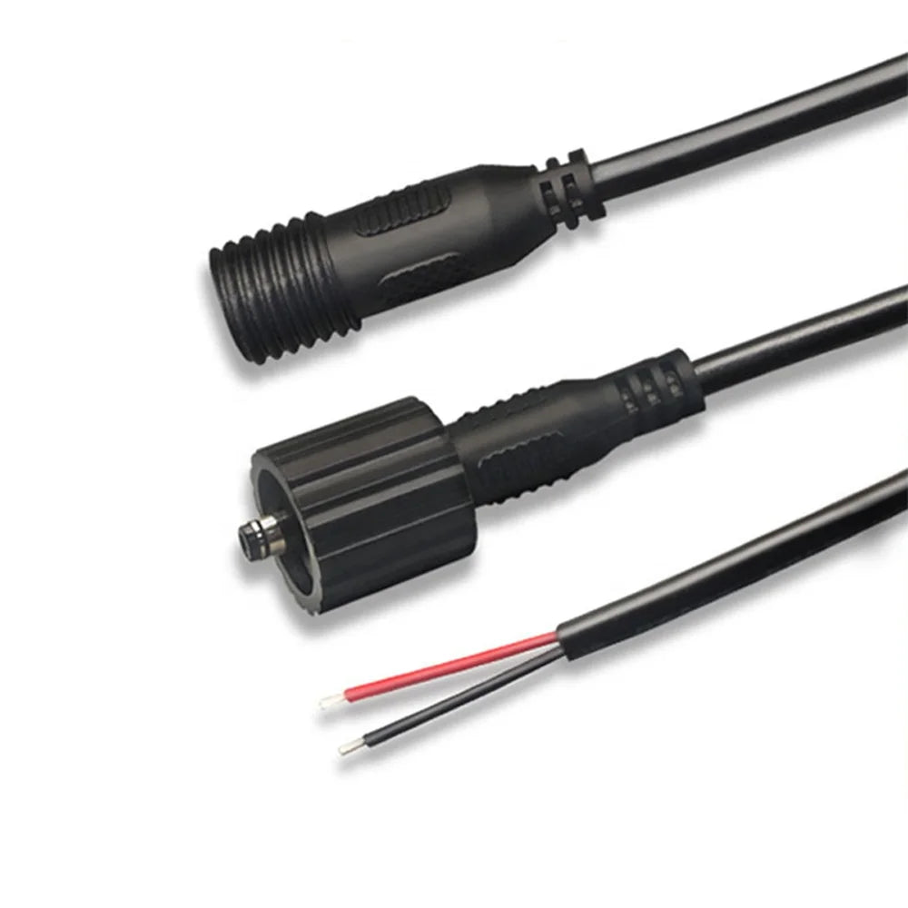 Male Female Jack Plug Connector With Waterproof Lock 2 Pin DC Power Adapter 22AMG DC5525 DC35135 Wire Cord for LED Strip Lights
