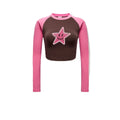 Custom Wholesale Yoga Sport Plain Pullover Short Crop Top Casual Long Sleeve Women T Shirt