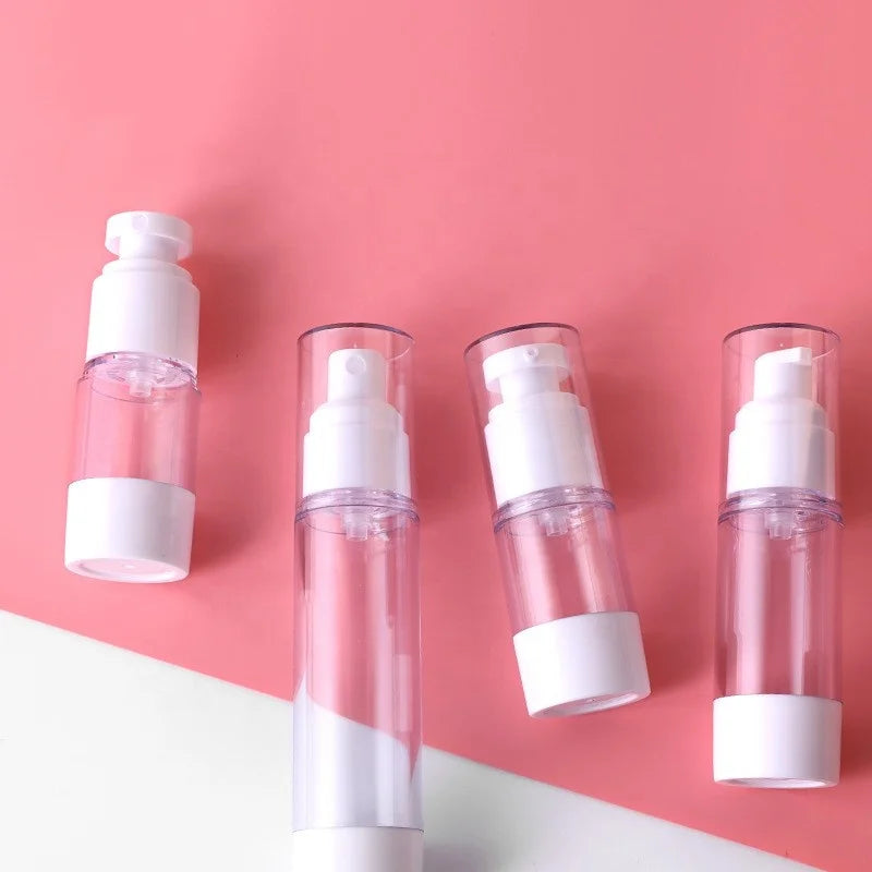 Wholesale Luxury Plastic Vacuum Airless Pump Bottle White 15ml 30ml 50ml 80ml 100ml for Skin Care Lotion