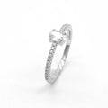 Fine Jewelry Women's CZ Engagement Ring  925 Sterling Silver Oval Cubic Zircon Wedding Ring