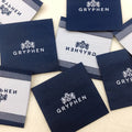 Luxury Fashion Polyester Woven Label High-density End Fold Brand Label Customized Recyclable Eco-Friendly Clothing Bags Shoes