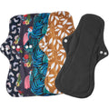 Large Lady Bamboo Charcoal Sanitary Pads Women's Menstrual Pads Washable Sanitary Napkin Reusable Period Panty Liner Monthly