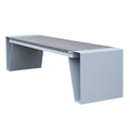 Outdoor Furniture Wooden Backless Exterior Bench Public Park Bench Seating Outside Garden Patio Seat Bench with Steel Frame