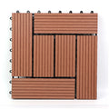 WPC Square Brushed European Design Outdoor Decking Tiles-Waterproof Composite Flooring for Swimming Pool & Balcony