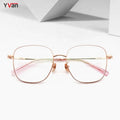 Custom Logo Oversized Solid Rectangle Computer Eyeglasses Frames Titanium Unisex Hot Pink Eyewear Optical Frames