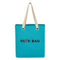 Ruthbag Custom Printed Logo Organic Cotton Canvas Tote Bag Letter Pattern Large Shoulder Shopping Bag