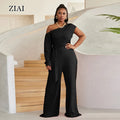 Spring Plus Size Women's Casual Pants Women's Pants Wide-leg Pants Professional Capable Jumpsuit