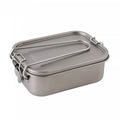 Air-tight 800ml Ultralight Titanium Lunch Box with Handle for Outdoor Camping Hiking Backpacking Picnic