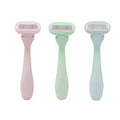 Women's 5-Blade Razor Metal with Rubber Handle + Refill Blades