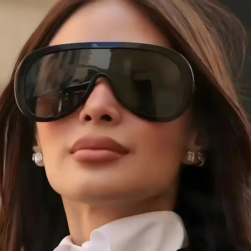 Fashion Glasses Pc Sunglasses 2026 One Piece Sunglasses Women Oversized Luxury Glasses Round Sunglasses Men