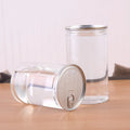 Food Grade 85*65mm 85*85mm 85*100mm Transparent PET Wide Mouth Storage Jar with Metal sealed Lid