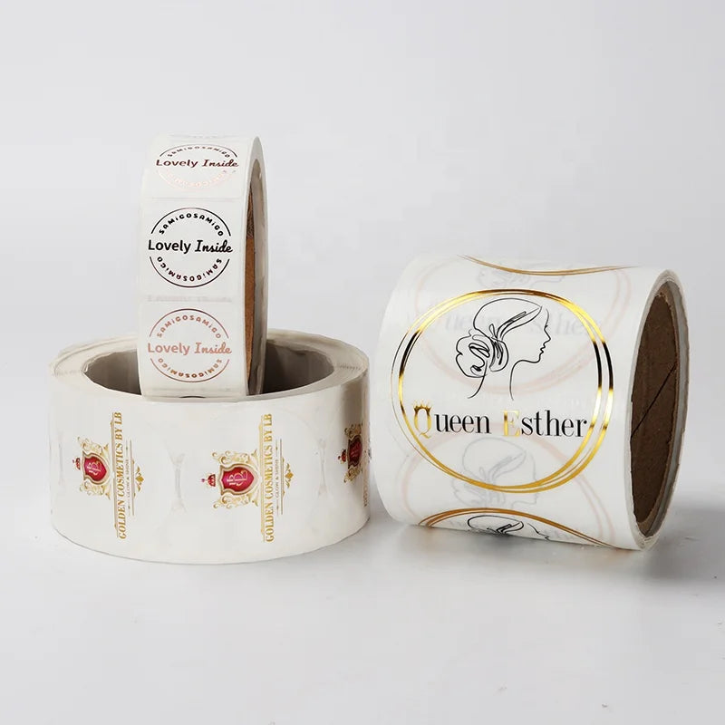 Custom Printing Waterproof Vinyl logo Label Anti-theft Sticker Autocollant Custom Stickers Gift Sealing Sticker