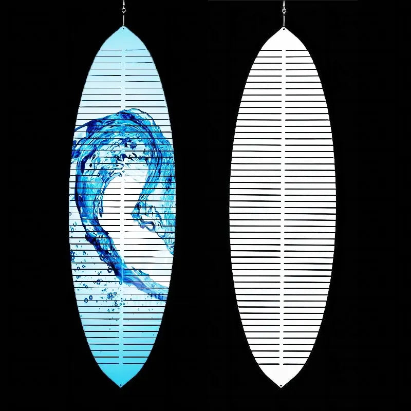 Qualisub Sailboat Shape Aluminum 3D Sublimation Wind Spinner Double Sided  Sublimation Garden Wind Spinners Blanks