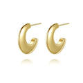 High Quality Hypoallergenic Women 18k Gold Plated Stainless Steel C-shape Stud Earrings Jewelry for Women