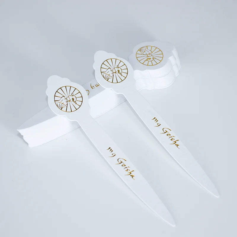 Ready-to-Ship Factory Printed White Perfume Blotters Offset Paper Scent Test Strips