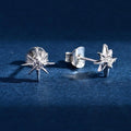 Wholesale Earrings Jewelry Rhodium Plated Cubic Zirconia North Star Stud Earring 925 Sterling Silver Fine Jewelry Earrings