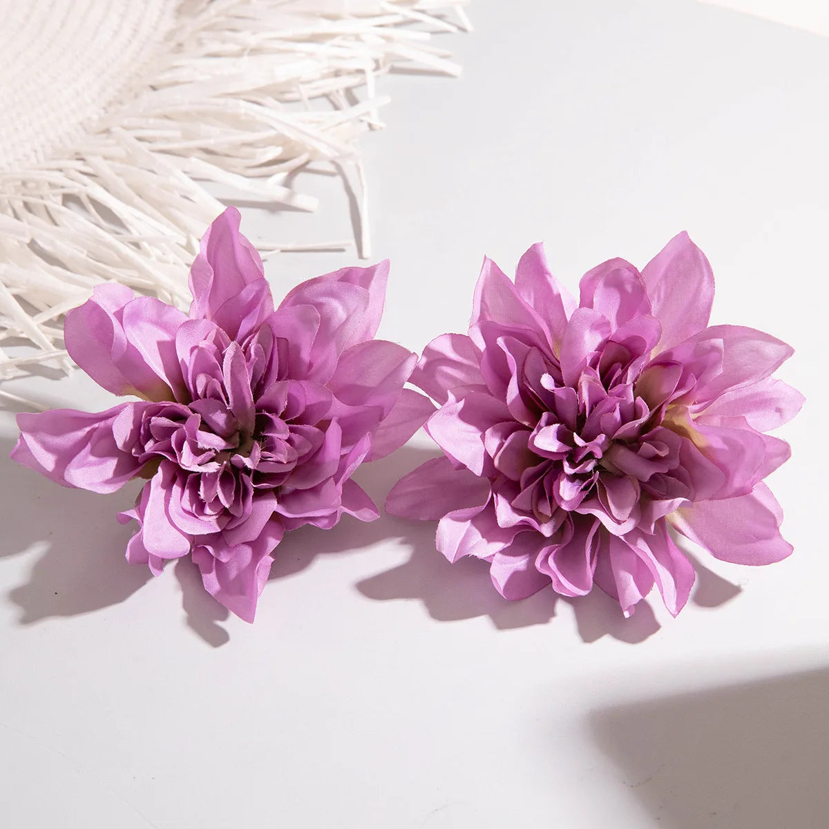 12 Style Fashion Large Flower Drop Earrings for Women Handmade Knitted Dangle Earrings Girls Party Holiday Jewelry Gifts
