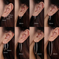 Multiple Sizes Hoops Wholesale 925 Sterling Silver Earrings Simple Huggies Small Big Gold Earrings for Women Fine Jewelry Set