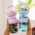 Best Selling Product 2026 Portable Children's Plastic Cups Cute Water Bottle Colorful Water Bottle Plastic Bounce Lid Bottle