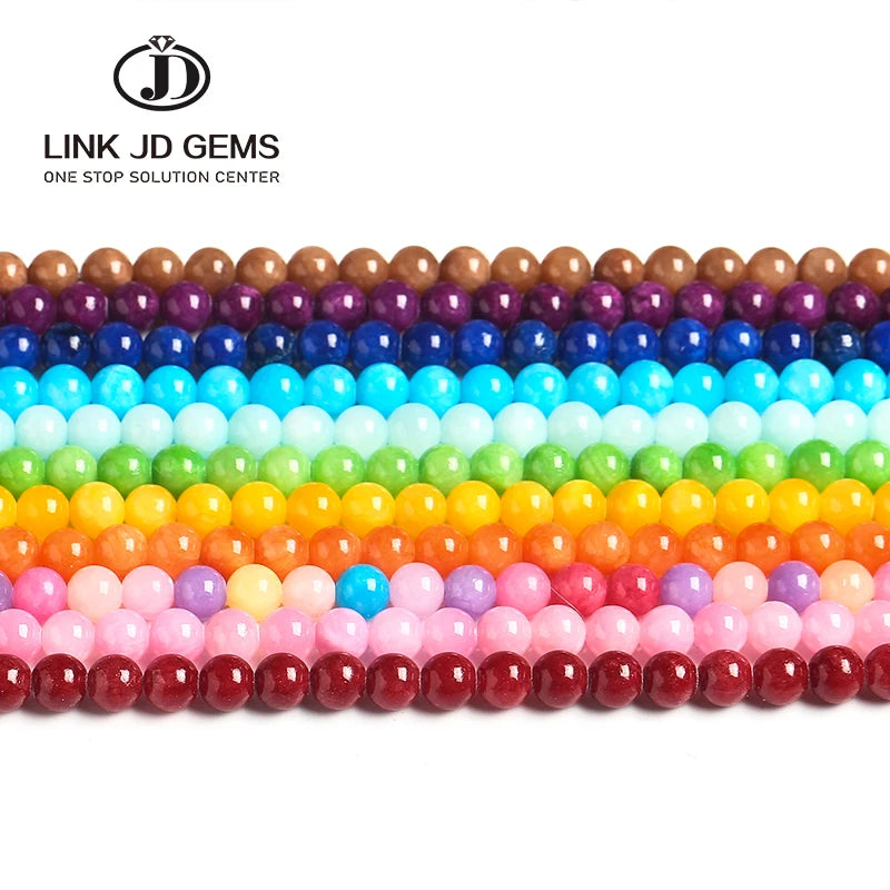 Hot Sale Colorful Cloud Chalcedony Jade 4/6/8/10/12/14mm Diy Bracelet Natural Round Stone Beads for Jewelry Making