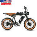 2000W Powerful Dual Motors Dual Battery Full Suspension Hydraulic Disc Brake 20 Inch Beach Cruiser Fat Tire E Bike