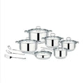 Wholesale 15Pcs  410 Stainless Steel Cooking  Pan Pots Double Bottom Cookware Sets