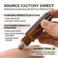 Essential Oil Roll on Bottle Cosmetic Packaging 10ml Amber Glass Deodorant Roller Travel Bottle