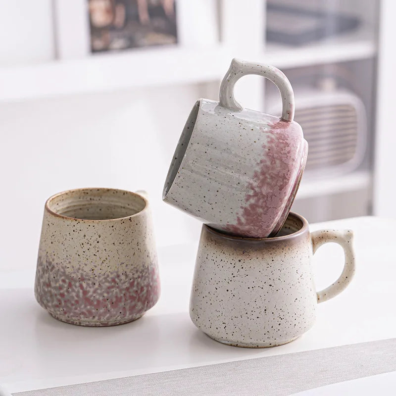 Japanese Retro Kiln Changed Ceramic Coffee Cup Ins Office Afternoon Tea Mug Creative Stoneware Ceramic Mug