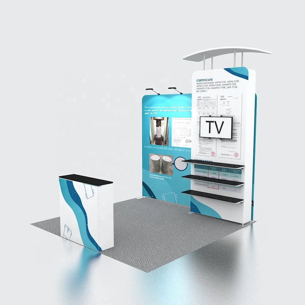 10x10 Modular Reusable Aluminum Frame Tension Fabric Custom Print Backdrop Display Tradeshow Booth