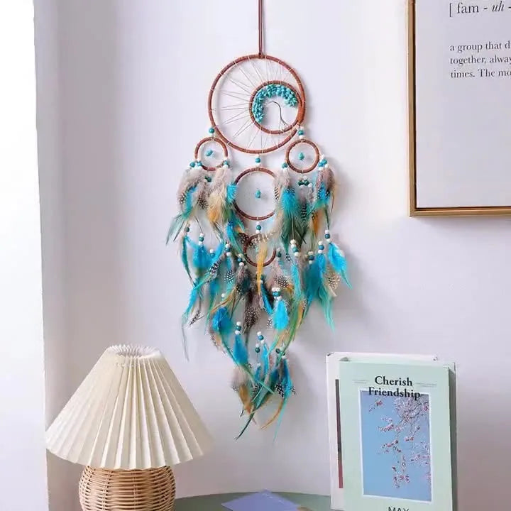 Handmade Bohemian Dream Catcher Wind Chime Crystal Door & Bedroom Wall Hanging Decor for Housewarming Present