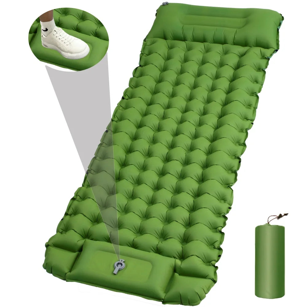 Super Comfortable Compact Inflatable TPU Hiking Camping Mat Mattress Pad Sleeping Pad