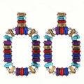 2025 Crystal Fashion Large Sterling Crystal Rhinestone Hoop Earrings Natural Diamond Earrings
