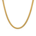 Chris April PVD Gold Plated 316L Stainless Steel 3mm Herringbone Heart Charm Chain Necklaces