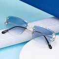 European American 6018 Ins Style Street Fashion Sunglasses Square Beveled Cross-Border Gold Glass Lens with Metal Frame